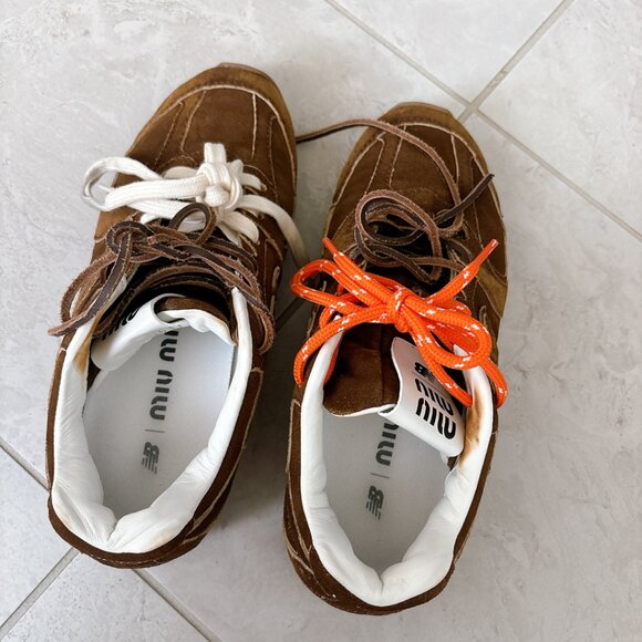 99% NEW MIUMIU AUTHENTIC SIZE 7 NEW BALANCE SNEAKER - Picture 10 of 10